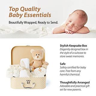 Activity-board  Babygeschenkset für Neugeborene - handverpacktes Unisex-Babygeschenk - Geschenkset Baby mit Koffer, 