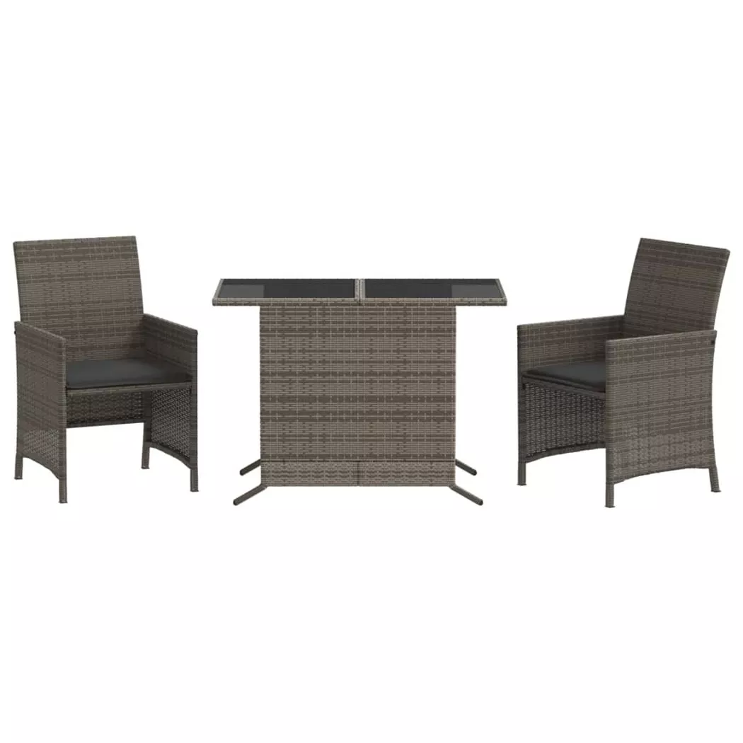 VidaXL - Bistro set poly-rattan, One Size, Grau