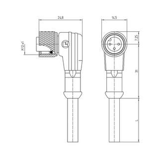 Lutronic  Anschlussleitung M12 Serie 1205 