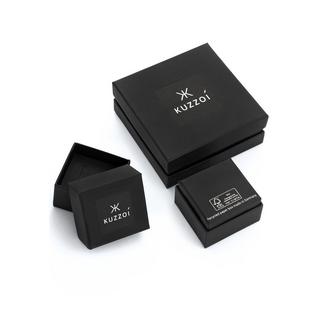 Kuzzoi  Ring Set Unisex Basic Gehämmert 925 Silber 