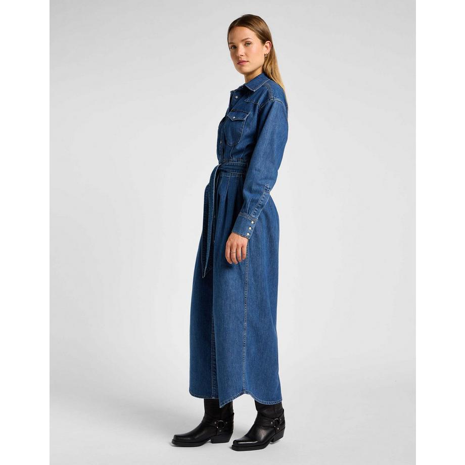 Lee Belted Western Jeanskleid  