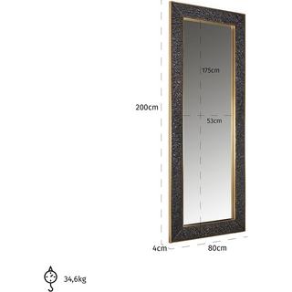 mutoni Miroir Daveen noir 80x200  