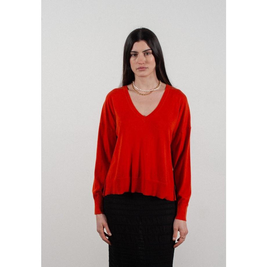 Maglione da donna con scollo a V in cashmere e lana ultrafine - KELLY 10