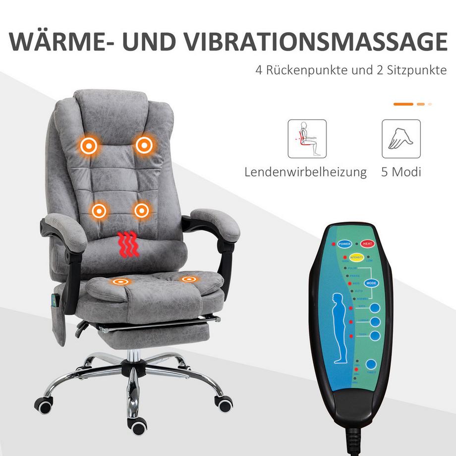 Vinsetto  Bürostuhl mit Massagefunktion 
