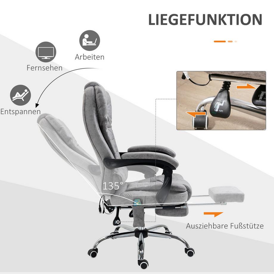 Vinsetto  Bürostuhl mit Massagefunktion 