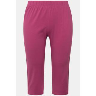 Ulla Popken  Capri-Leggings, seitliches Spitzenband, Biobaumwolle 