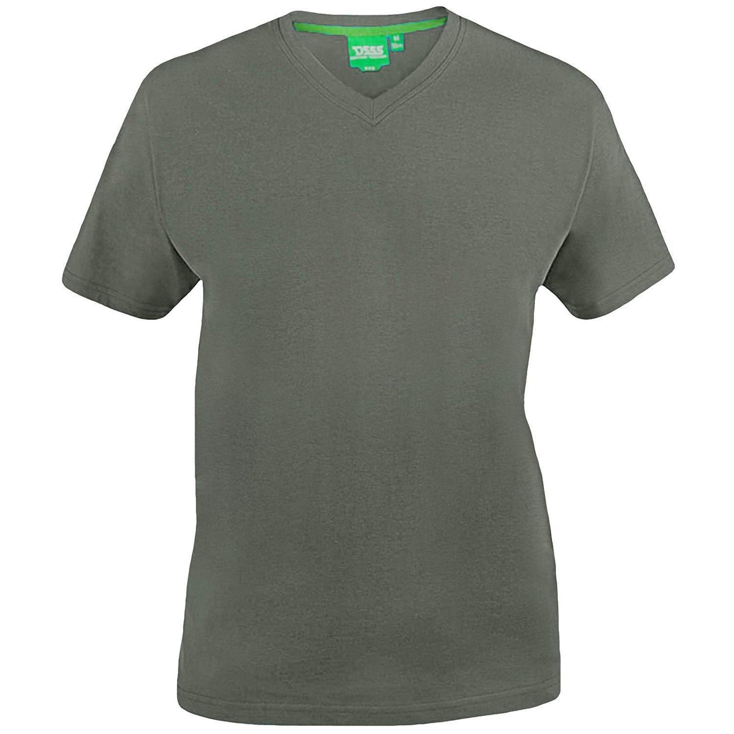 Image of Tshirt Signature 2 Mit Vausschnitt, King Size, Herren Khaki 3XL