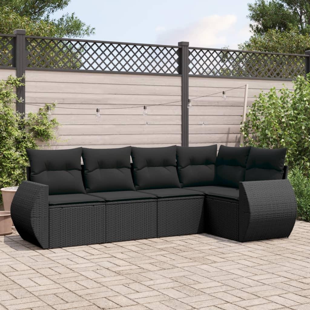 VidaXL set divano da giardino Polirattan  