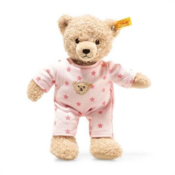 Teddybär Mädchen Baby mit Schlafanzug beige/rosa