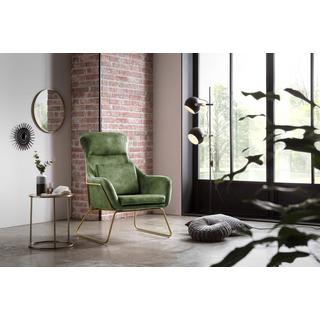 mutoni Fauteuil relax velours velours vert  