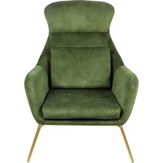 mutoni Fauteuil relax velours velours vert  