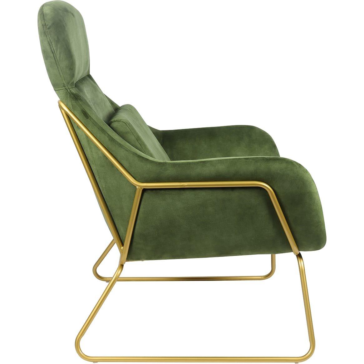 mutoni Fauteuil relax velours velours vert  