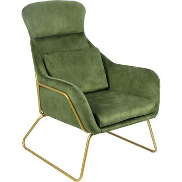 Fauteuil relax velours velours vert