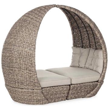 Daybed Canapé de jardin avec coussins Samui (2pcs)