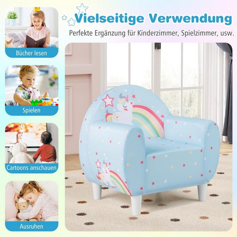 Northix Kindersofa mit Einhorn-Design  
