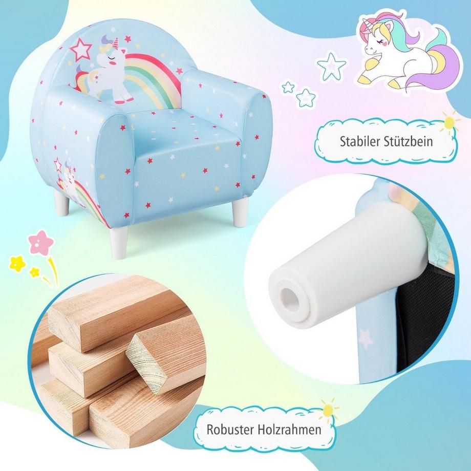 Northix Kindersofa mit Einhorn-Design  