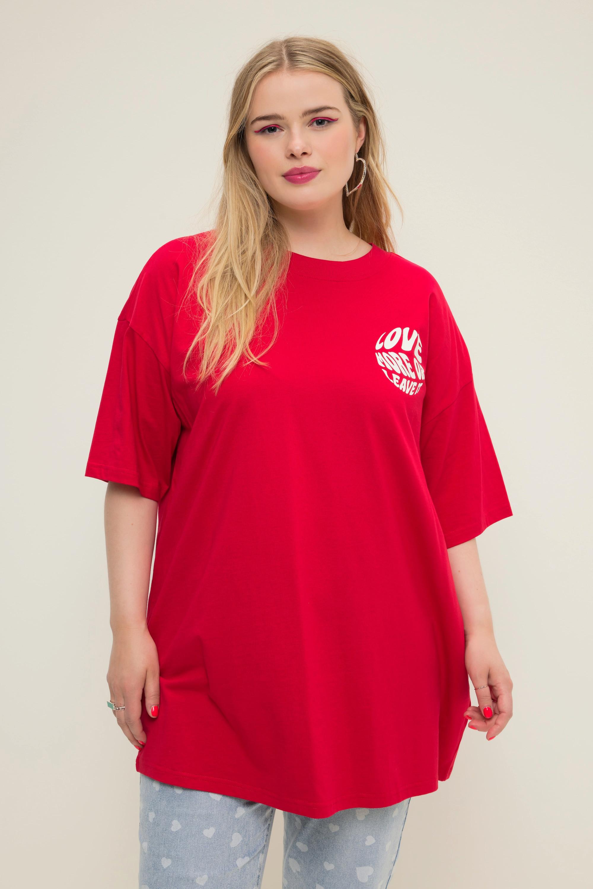 Studio Untold  T-shirt oversized à col rond et manches courtes, lettrages imprimés 