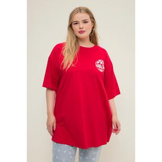 Studio Untold  T-shirt oversized à col rond et manches courtes, lettrages imprimés 