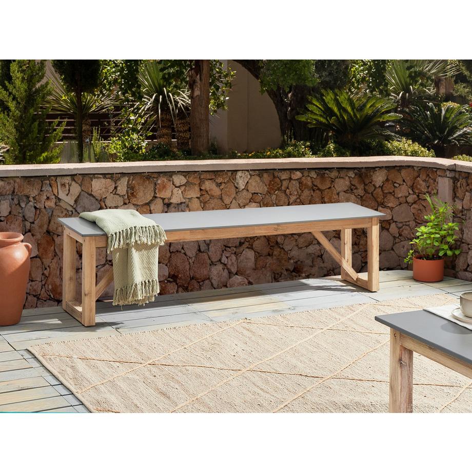 Beliani Banc de jardin en Béton Industriel NOTTERI  