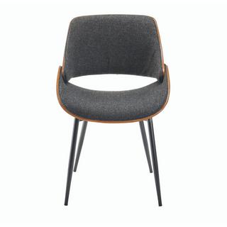 Calicosy Chaise Finition Noyer avec Assise en Tissu Gris - Mannix  