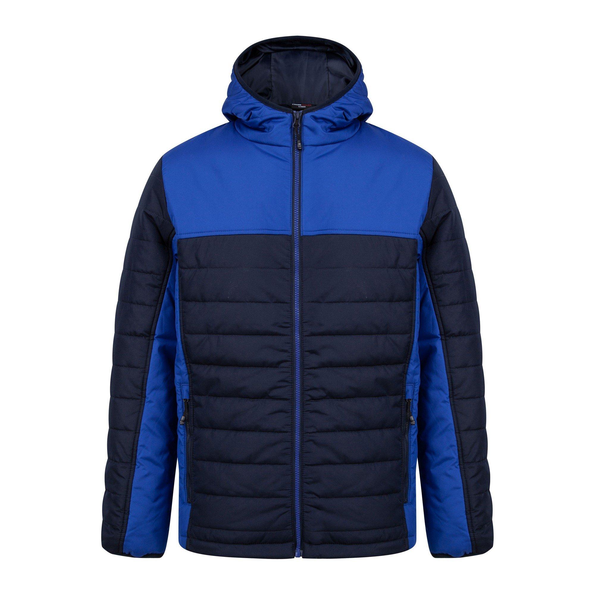 Image of Kapuze Kontrast Padded Jacket Damen Schwarz XXL