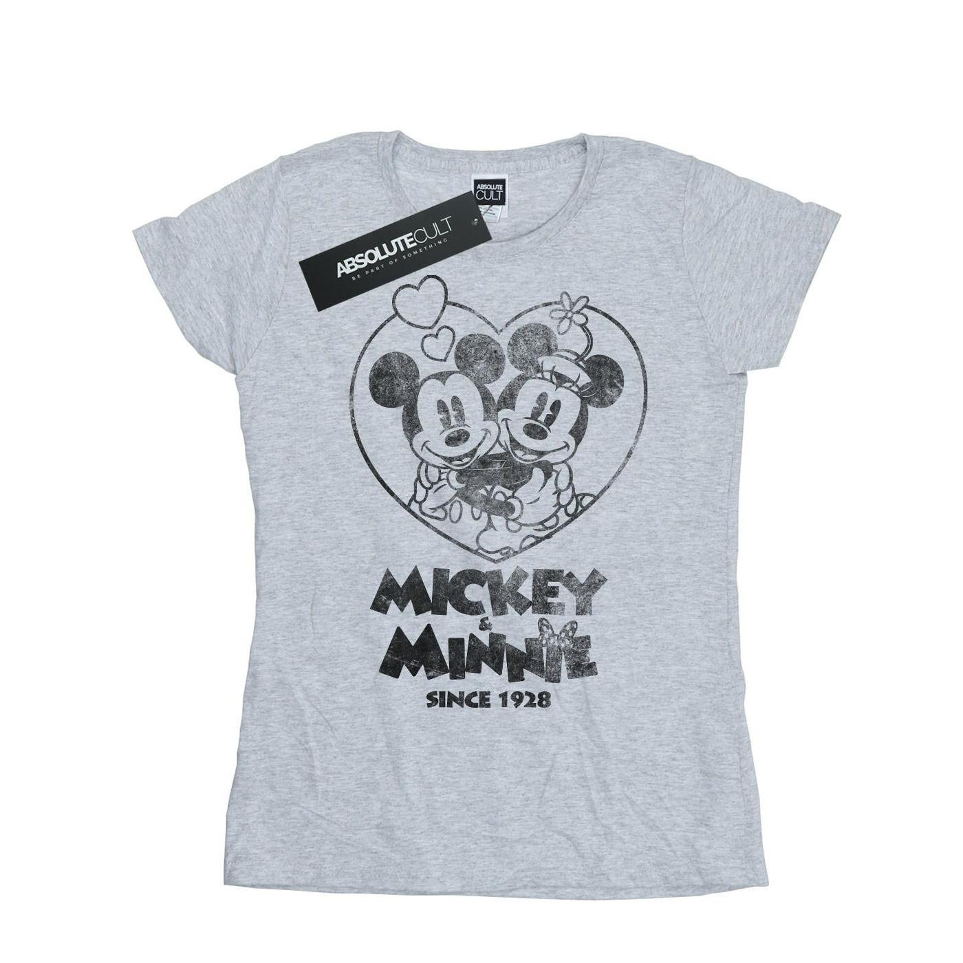 Image of Mickey And Minnie Mouse Since 1928 Tshirt Damen Grau L