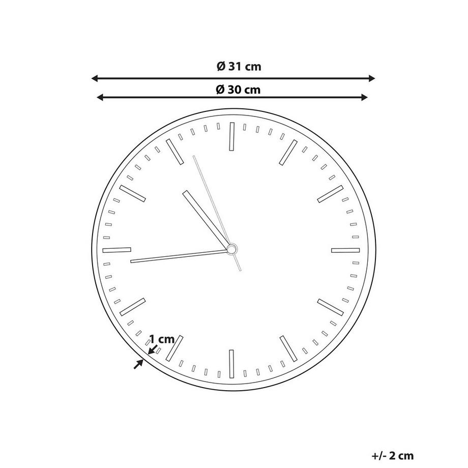 Beliani Horloge murale en MDF Rétro GORDOLA  