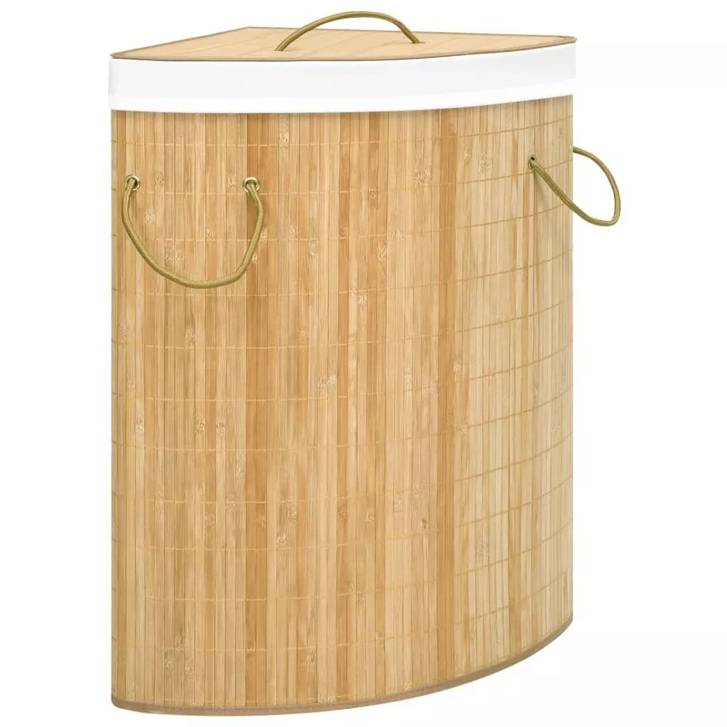 VidaXL - Panier à linge d'angle bambou, Marron