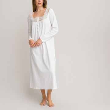 Chemise de nuit dentelle et coton