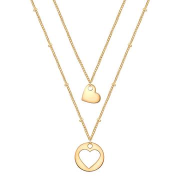 Femme Collier en acier inoxydé Coeur