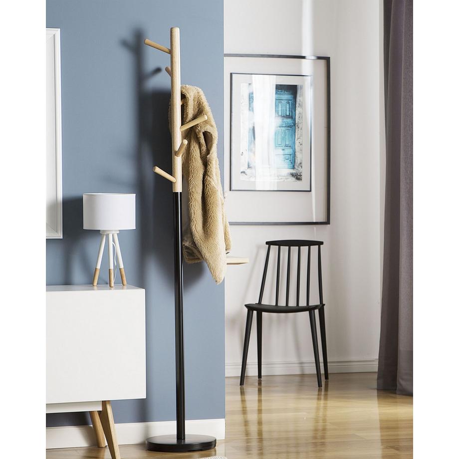 Beliani Garderobenständer aus Kiefernholz Retro AUBUM  