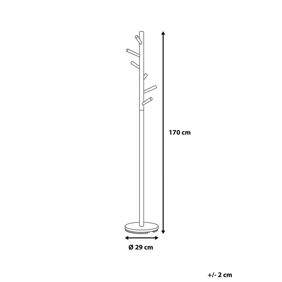 Beliani Garderobenständer aus Kiefernholz Retro AUBUM  