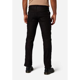 RICANO  Pantalon en cuir pour homme S/L RT-101, jean en cuir avec lacets - Aspect 5 poches en daim 