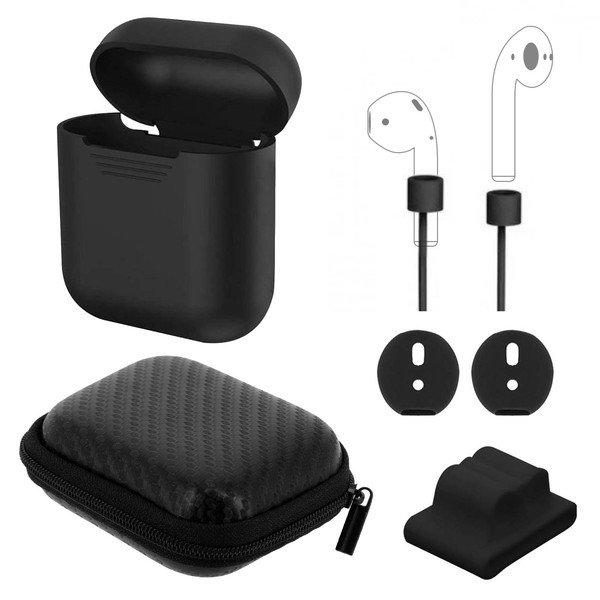 Image of Avizar AirPods 5-in-1 Set: Hülle, Tasche, Schlaufe - ONE SIZE