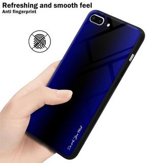 Cadorabo  Housse compatible avec Apple iPhone 7 PLUS / 7S PLUS / 8 PLUS - Aspect rayé - Coque de protection en silicone TPU et dos en verre trempé 