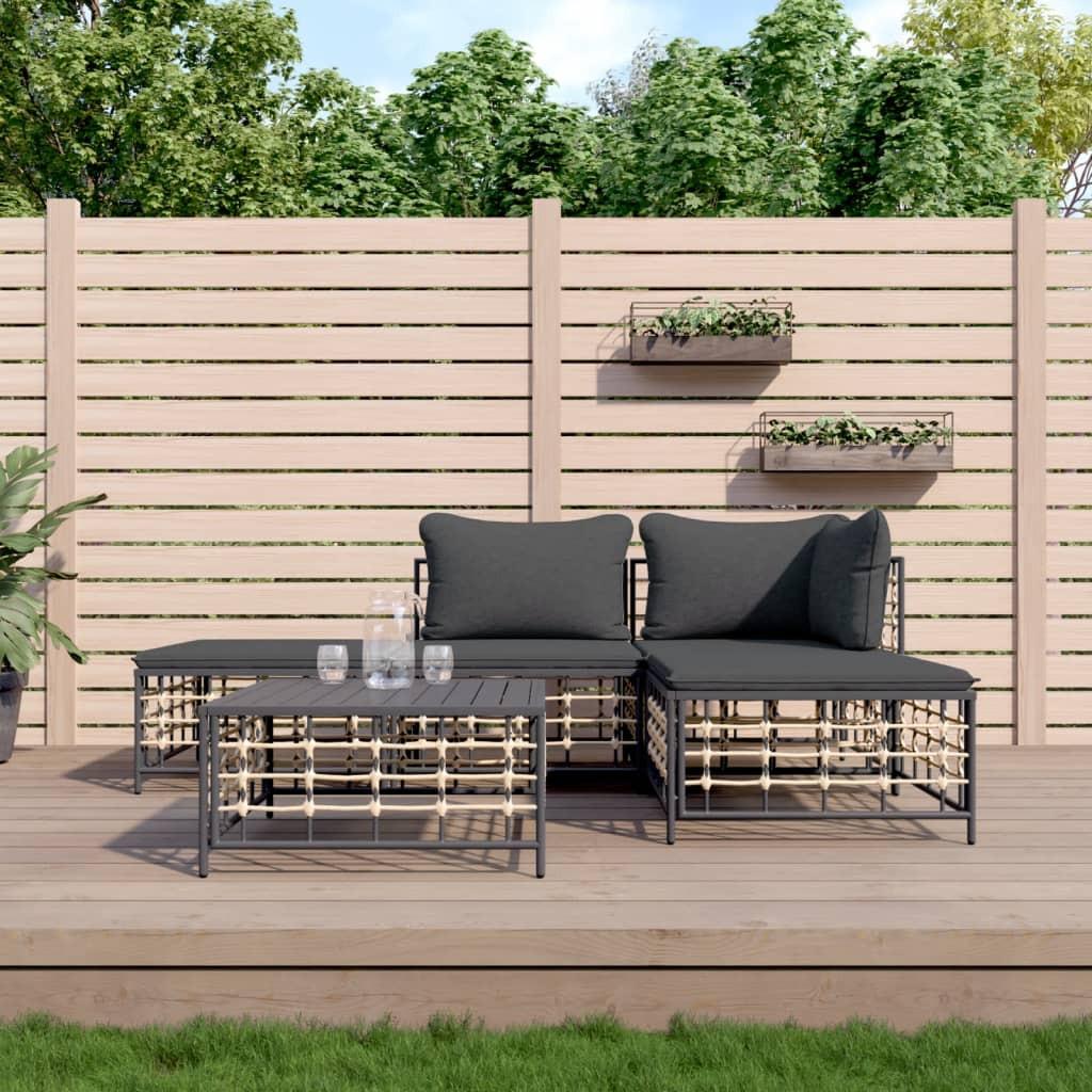 VidaXL set mobili da giardino Polirattan  