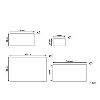 Beliani Lot de 4 serviettes en Coton AREORA  