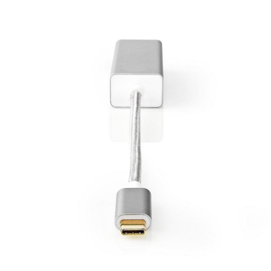 Nedis  Carte réseau USB | USB 3.2 Gen 1 | 1 Gbps | USB-C™ mâle | RJ45 femelle | 0,20 m | Rond | Plaqué or | Cuivre teinté | Argent | Boîte avec fenêtre couverte 