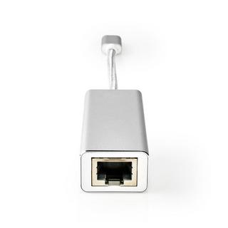 Nedis  Carte réseau USB | USB 3.2 Gen 1 | 1 Gbps | USB-C™ mâle | RJ45 femelle | 0,20 m | Rond | Plaqué or | Cuivre teinté | Argent | Boîte avec fenêtre couverte 