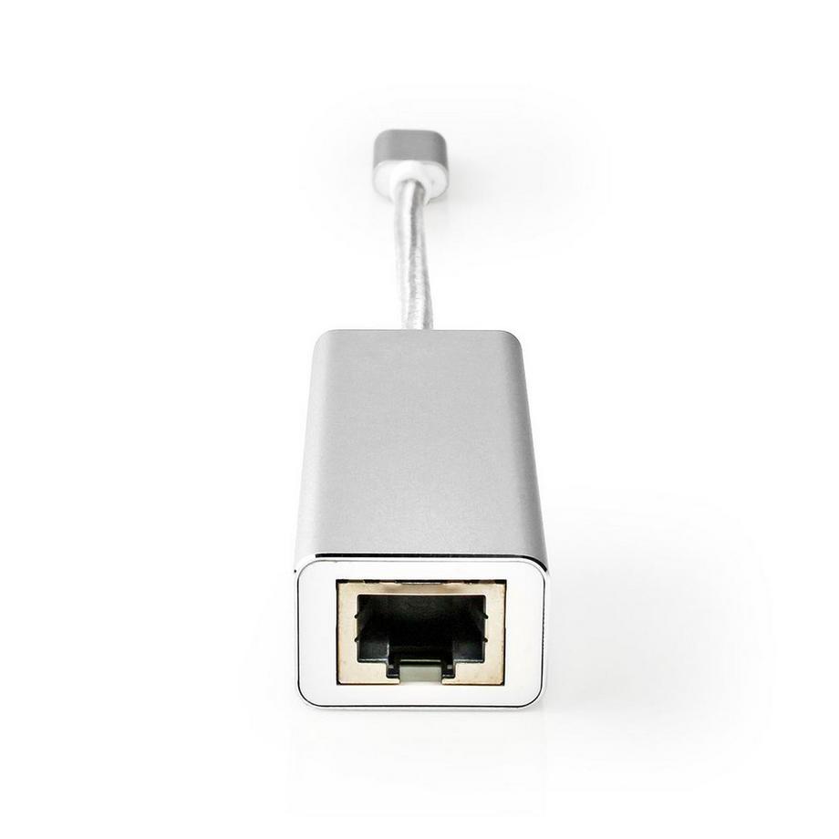 Nedis  Carte réseau USB | USB 3.2 Gen 1 | 1 Gbps | USB-C™ mâle | RJ45 femelle | 0,20 m | Rond | Plaqué or | Cuivre teinté | Argent | Boîte avec fenêtre couverte 