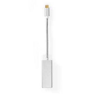 Nedis  Carte réseau USB | USB 3.2 Gen 1 | 1 Gbps | USB-C™ mâle | RJ45 femelle | 0,20 m | Rond | Plaqué or | Cuivre teinté | Argent | Boîte avec fenêtre couverte 