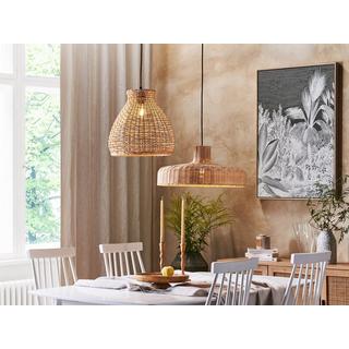 Beliani Lampe suspension en Rotin Boho TAMARIN  