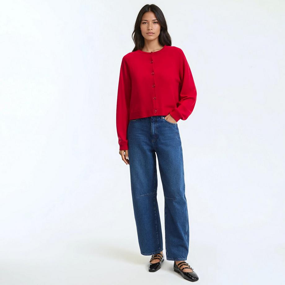 La Redoute Collections Feinstrick Rundhals Cardigan  