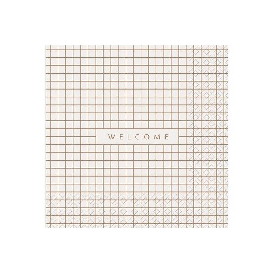 STEWO Serviette Ludos 33x33cm 2572611760 weiss 20 Stück