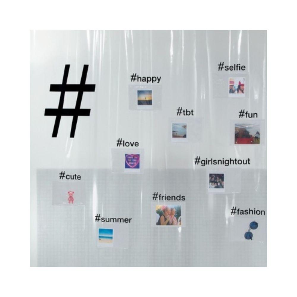 spirella Spirella Duschvorhang PEVA HASHTAG 180x200cm Schwarz  