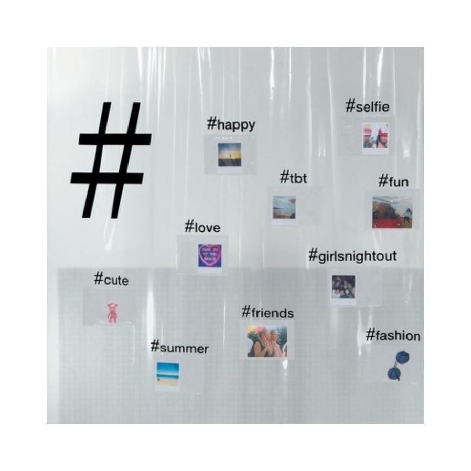 spirella Spirella Rideau de douche PEVA HASHTAG 180x200cm Noir  