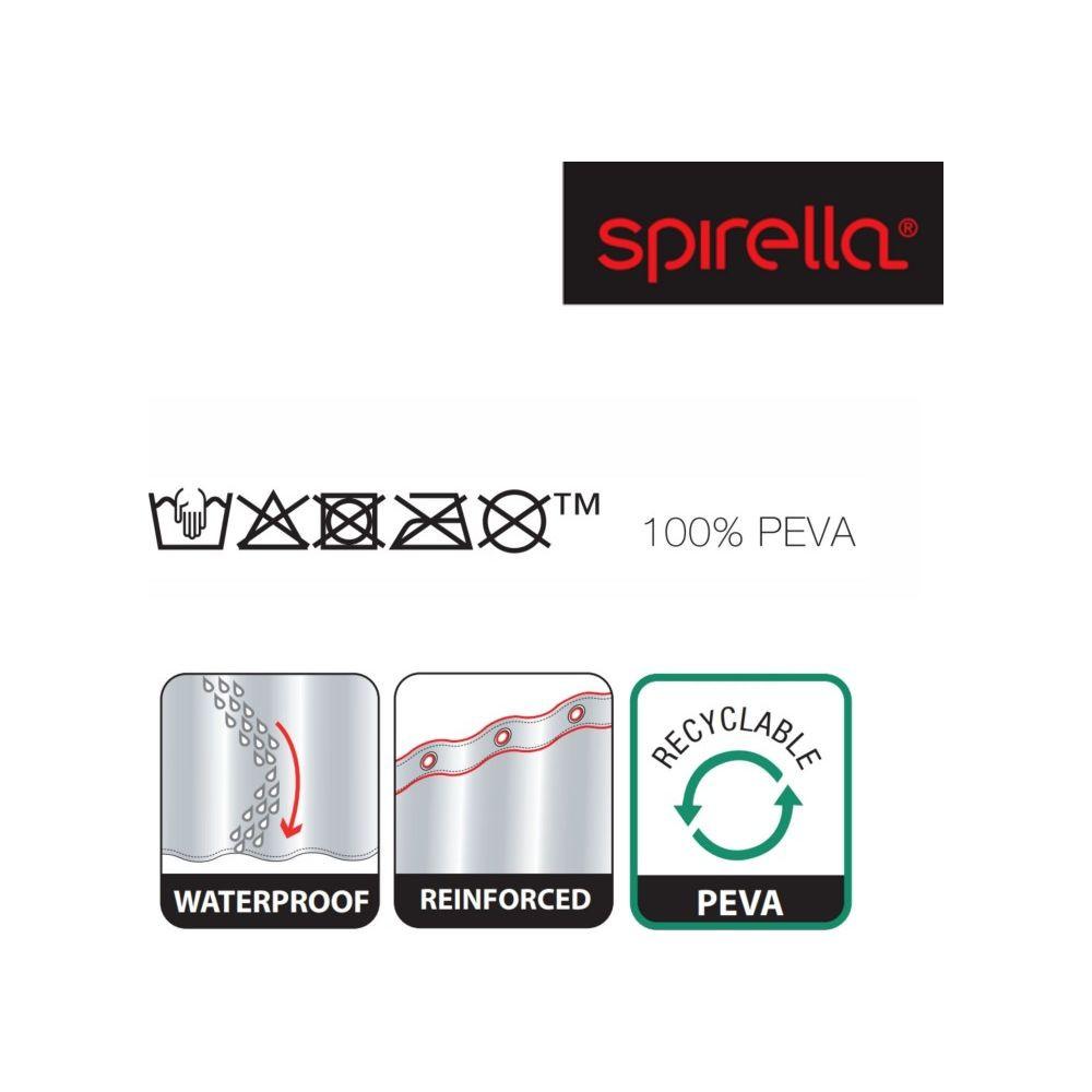 spirella Spirella Duschvorhang PEVA HASHTAG 180x200cm Schwarz  