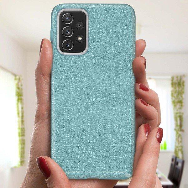 Avizar  Cover Samsung A52 Paillette Blu 