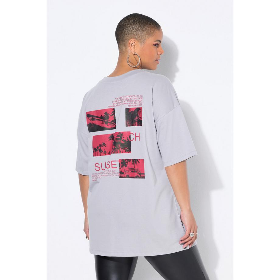 Studio Untold T-shirt oversize stampa palme mezze maniche  