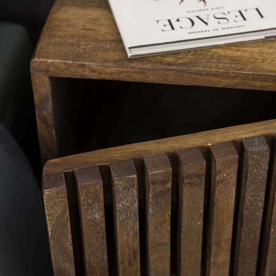 mutoni Comodino Tweak in legno di mango sabbia (set di 2)  